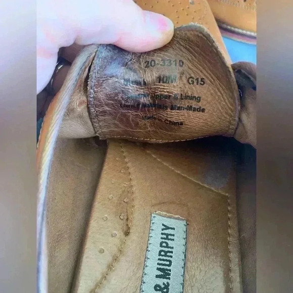 Men’s Johnston & Murphy Brown Leather Lace Up Cap Toe Oxford Dress Shoes Size 10 - Picture 8 of 8